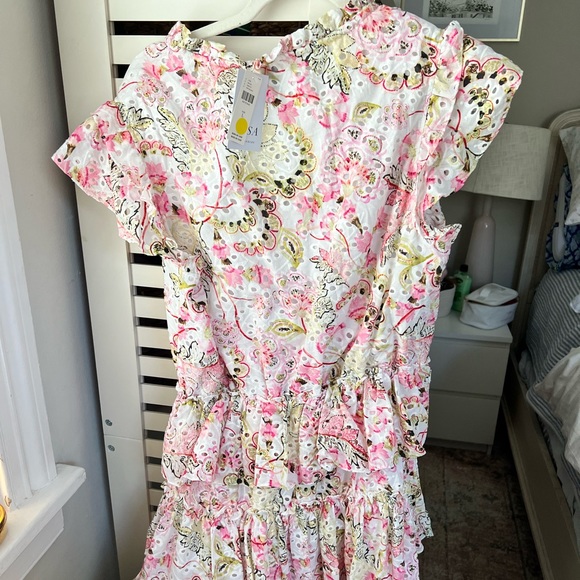 MISA Ruffle Eyelet Mini Dress - Picture 4 of 4